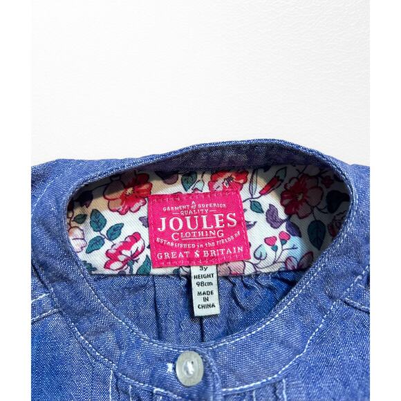 Joules Chambray Tunic Dress, Size 3 - Picture 4 of 7